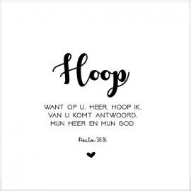 Cadeaubordje letters hoop