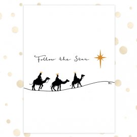 Kerstkaart 'Follow the star'