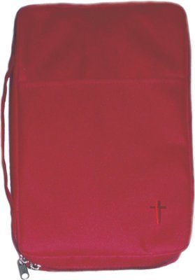 Bijbelhoes medium rood cross canvas