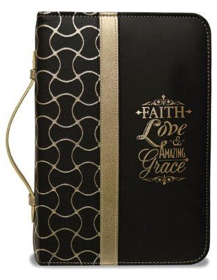 BIJBELHOES X-LARGE ZWART/GOUD FAITH LOVE