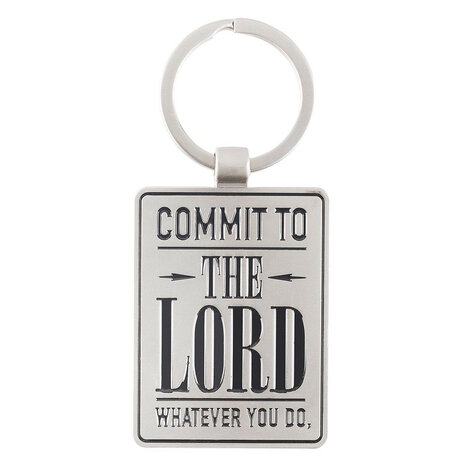 Sleutelhanger in giftbox Commit to the Lord