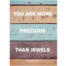 Kaart You are more precious than jewels