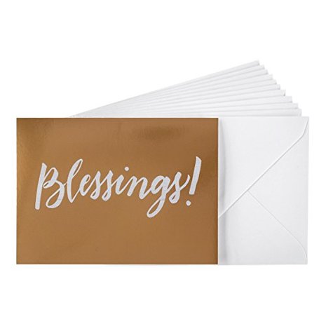 Note card Blessings rose gold PER STUK