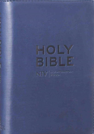 NIV Tiny Navy Soft-Tone Bible With Zip
