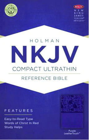 NKJV Compact ultrathin ref. Bible paars