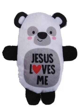 Jesus loves me knuffel dier - Panda