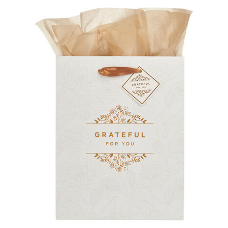 Gift bag Grateful for you medium wit