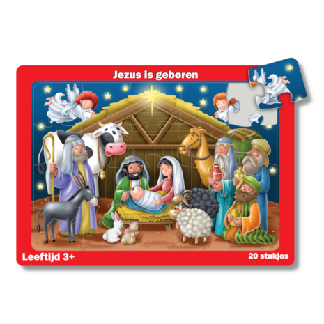 Puzzel Jezus is geboren 20 stukjes