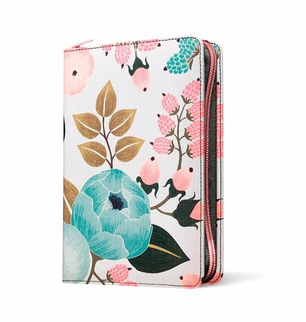 NLT Compact Bible met rits bloemen