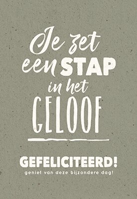 Kaart Je zet een stap in het geloof