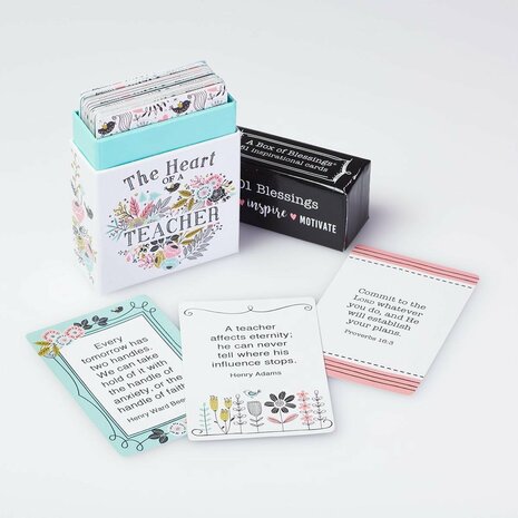 Boxes of blessings - 50 kaarten The heart of a teacher