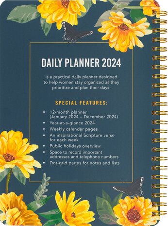 Agenda 2024 Grateful and blessed ringband weekplanner