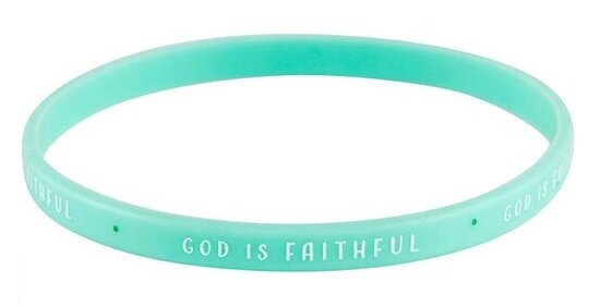 Armbandenset God is faithful siliconen 4 stuks