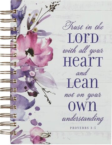 Journal Trust in the Lord 150 x 210mm ringband groot bloemen