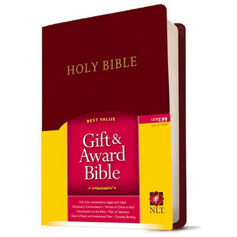 NLT Gift & Award Bible bordeaux