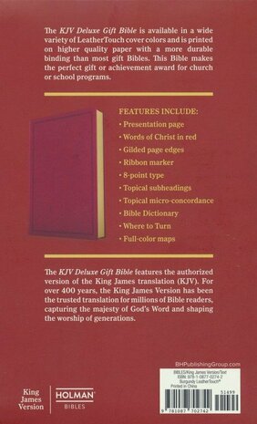 KJV Deluxe Gift Bible bordeauxrood