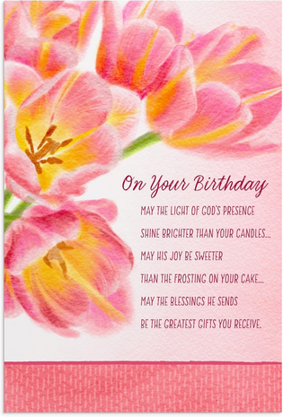 Kaart Birthday bloemen (Dayspring)