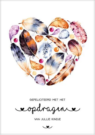 Kaart Gefeliciteerd Opdragen kind