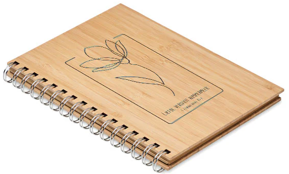 Notitieboek Liefde vergaat nimmer A5 bamboe 14x21 cm bloem