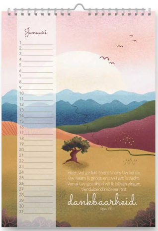 Verjaardagskalender Marjoleins Creations