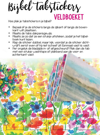 Bijbeltabs stickers veldboeket