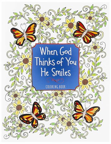 When God thinks of you He smiles kleurboek