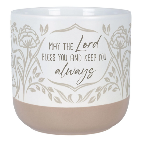 Plantenpot May the Lord bless you keramiek