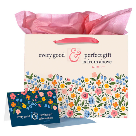Gift bag Every good & perfect gift groot+kaart