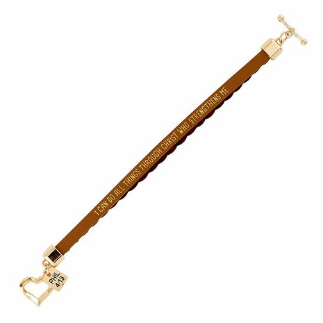 Wikkelarmband I can do all things bruin