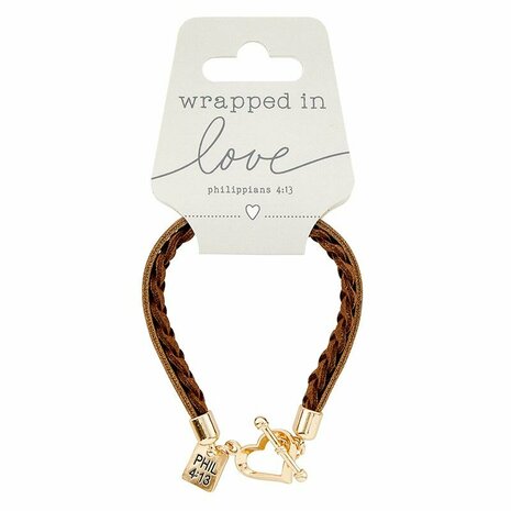 Wikkelarmband I can do all things bruin