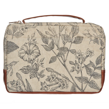 Amazing Grace Natural Canvas Bible Cover - large