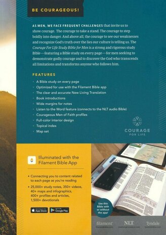 NLT Courage for Life Study Bible for men