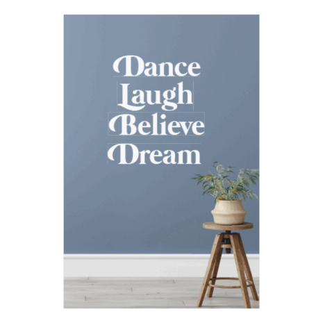 Kaart Dance laugh believe dream