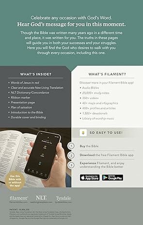 NLT Premium Gift Bible zwart kruis