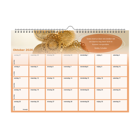 Maandkalender 2026 Je bent geliefd Hour of Power