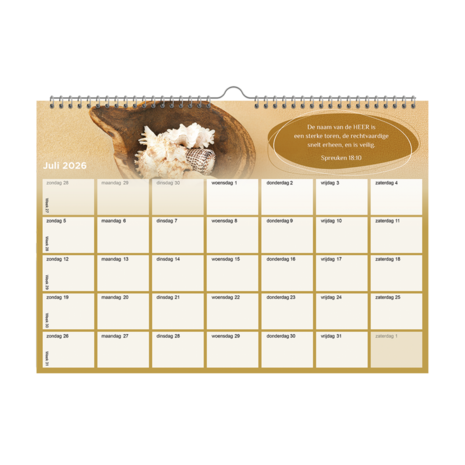Maandkalender 2026 Je bent geliefd Hour of Power