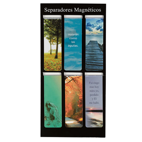 Boekenleggers magnetisch set van 6 Spaans