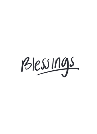 Kaart Blessings zwart-wit