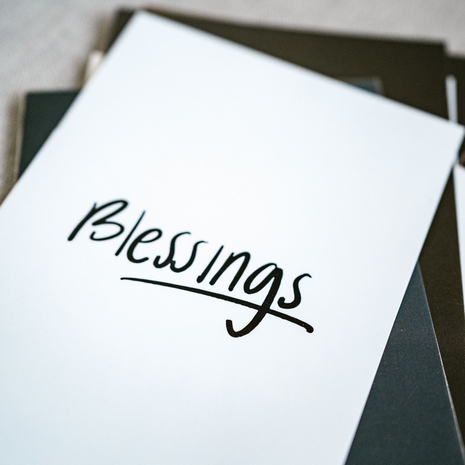 Kaart Blessings zwart-wit
