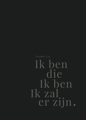 MInikaart Ik Ben Die Ik ben Exodus 3:14