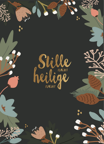 Minikaart Stille nacht - bloemen