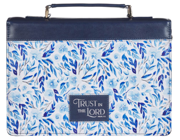 Bijbelomslag Trust in the Lord XL blauw