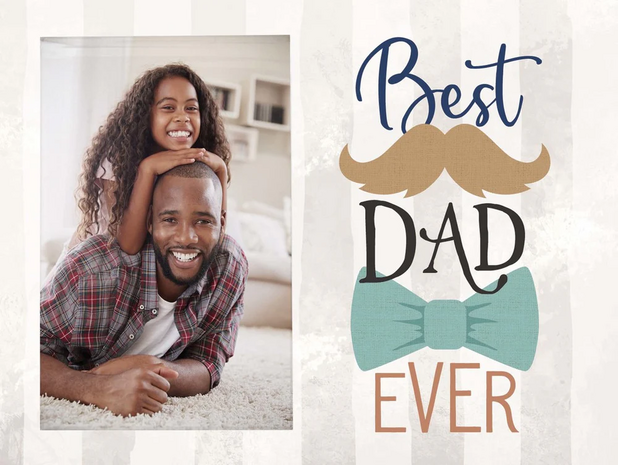Fotolijst Best dad ever magnetisch 9,5x12,5 cm