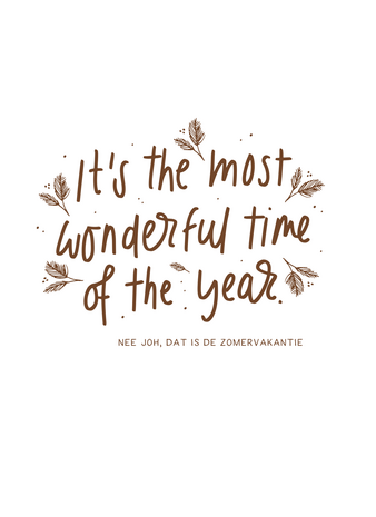Kaart It's the most wonderful time of the year zomervakantie