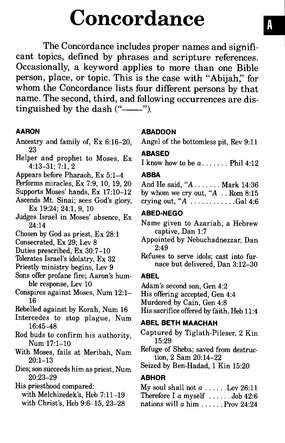 Pocket Bible concordance