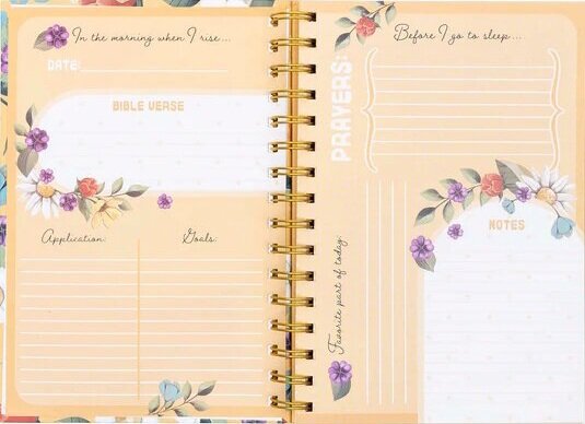 Journal Let your light shine ringband bloemen