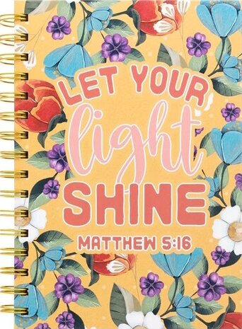Journal Let your light shine ringband bloemen