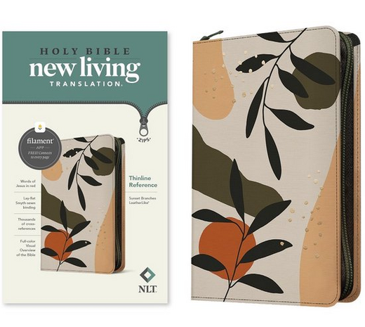 NLT Thinline Reference Bible met rits planten