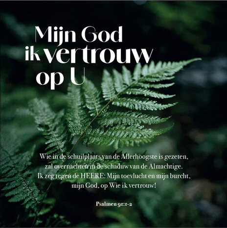 Kaart Mijn God ik vertrouw op U