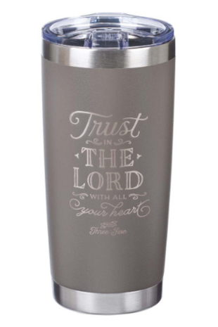 Stainless steel travelmug, Trust in the